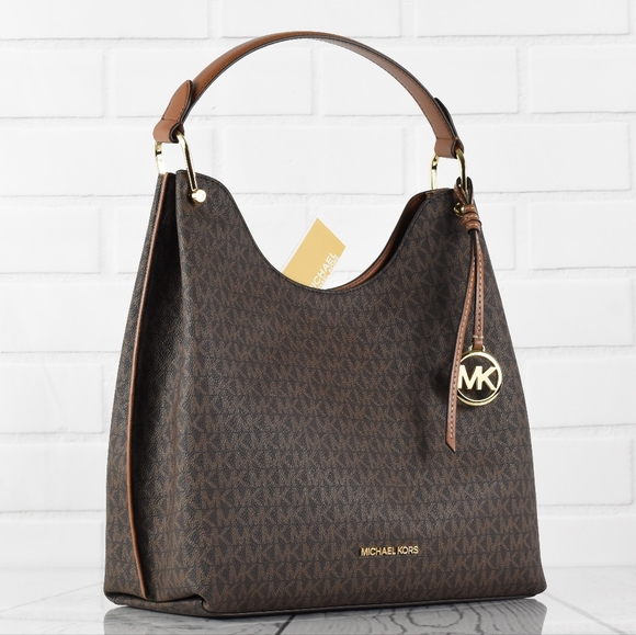 Michael Kors Handbags - Michael Kors Joan LG Slouchy Shoulder Bag Brown